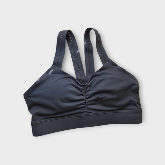 Handful Womens Y-Back Sports Bra Navy Blue S Active Support Gym Workout - Picture 2 of 7